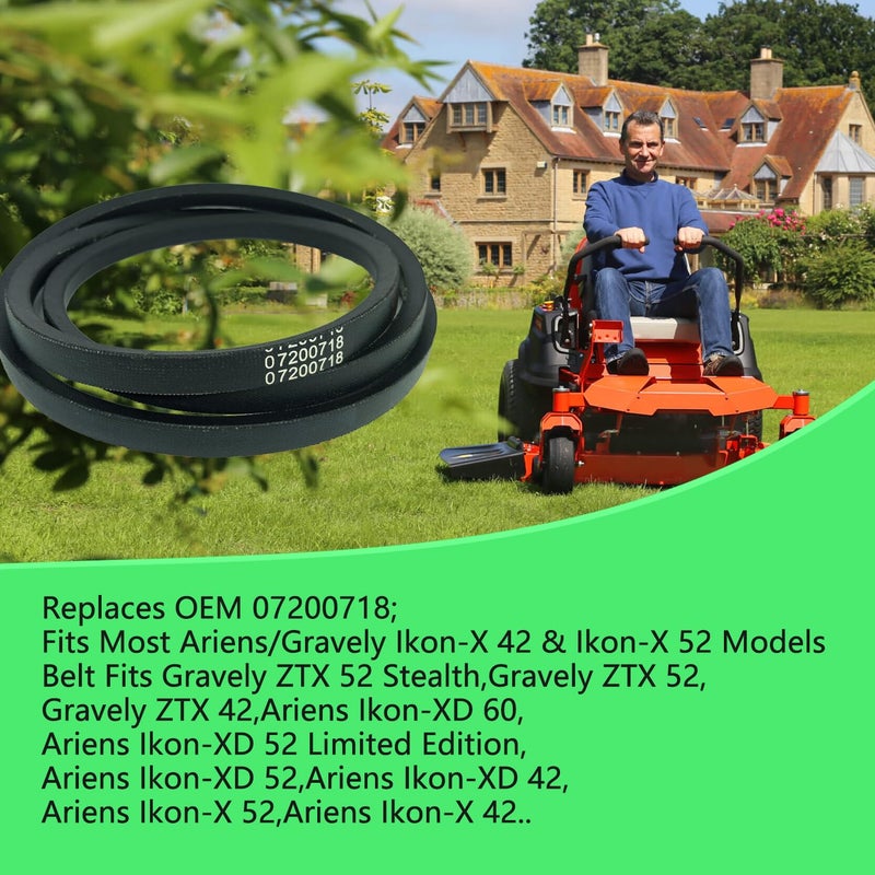CTPOWER Mower Deck Belt 07200718 / Kevlar Cord / 2/1inches x 57 inches/Compatible with Ariens/Gravely 915175 915177 Zero Turn Mower - Image 5